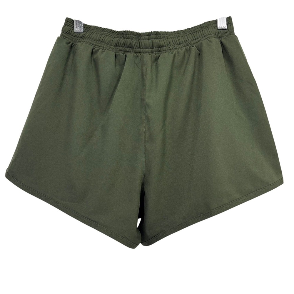 Lululemon Running Shorts Women Large Olive Green Athleisure Casual Classic - Picture 3 of 7